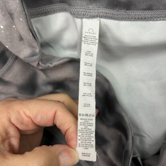 Varley Let's Go Cropped Leggings Women's Size Large Gray Black - Picture 5 of 11